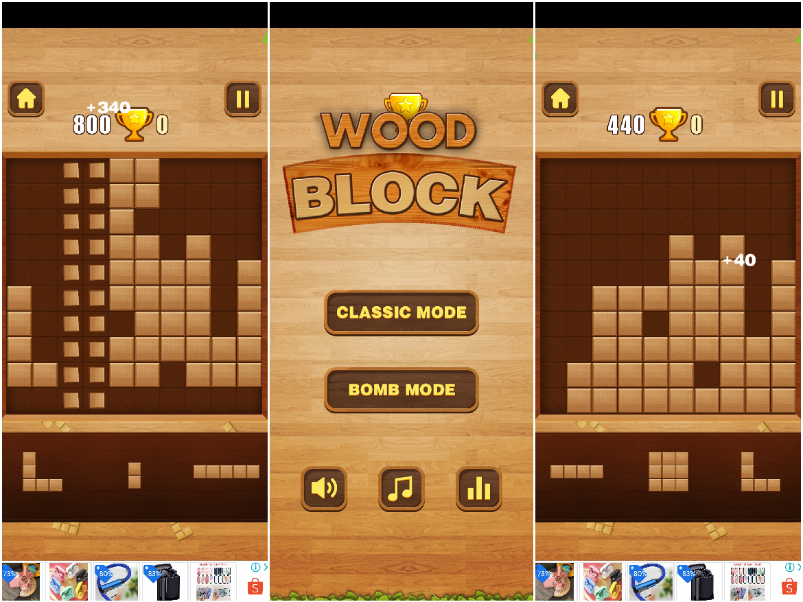 woody block puzzle high score